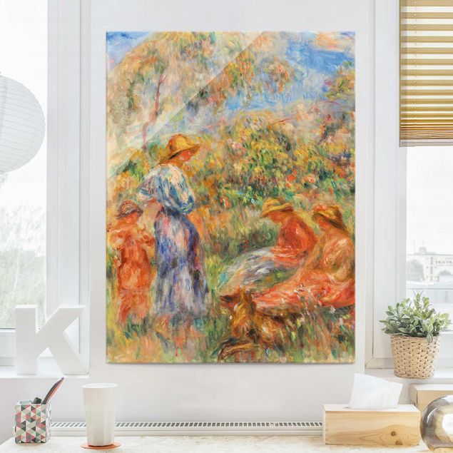 Impressionismus Bilder Auguste Renoir - Landschaft mit Frauen und Kind