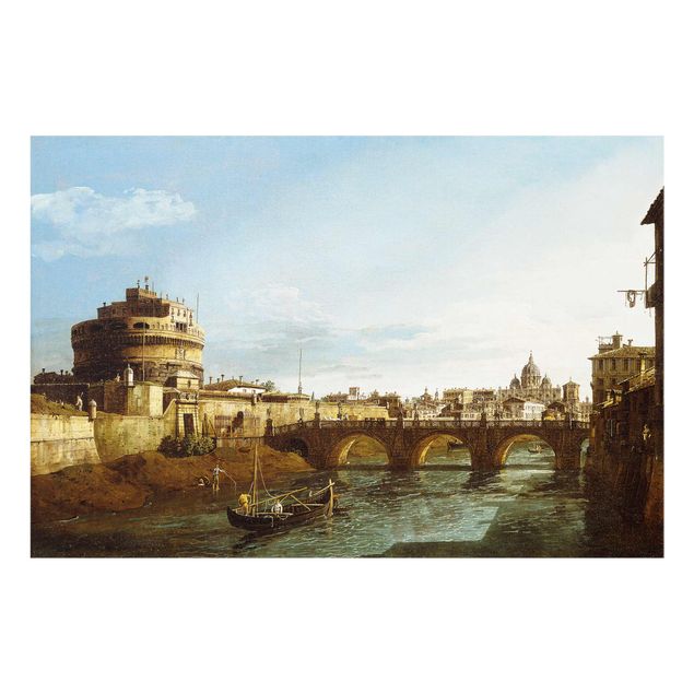 Kunststile Bernardo Bellotto - Ansicht Roms am Ufer