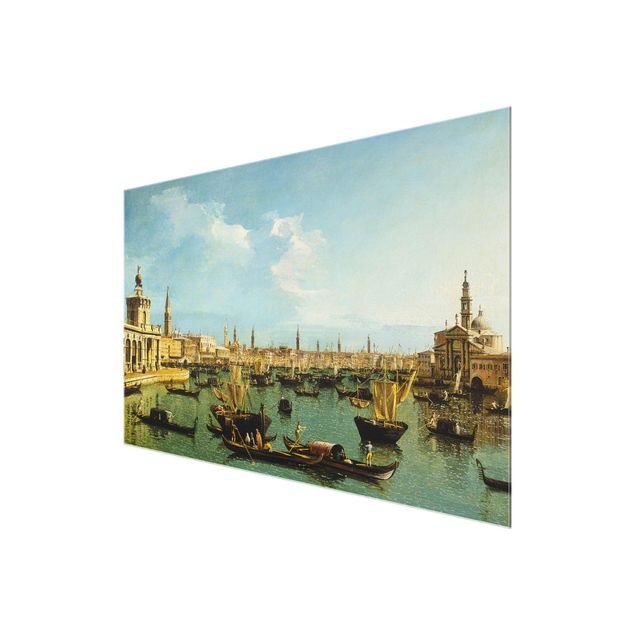 Glasbild Stadt Bernardo Bellotto - Bacino di San Marco Venedig