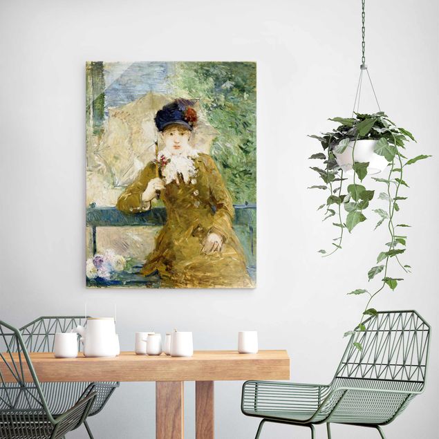 Wandbilder Kunstdrucke Berthe Morisot - Dame mit Sonnenschirm