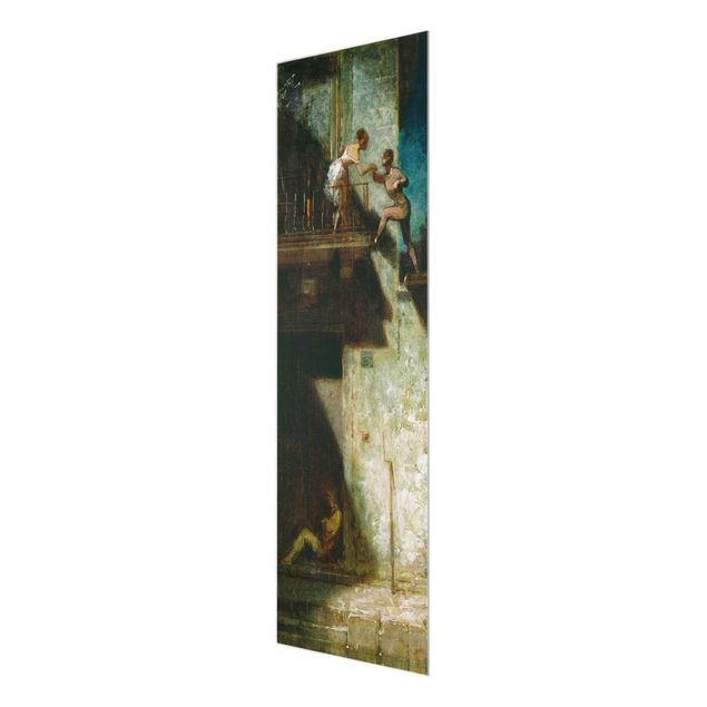Wandbilder Modern Carl Spitzweg - Pierrot und Columbine