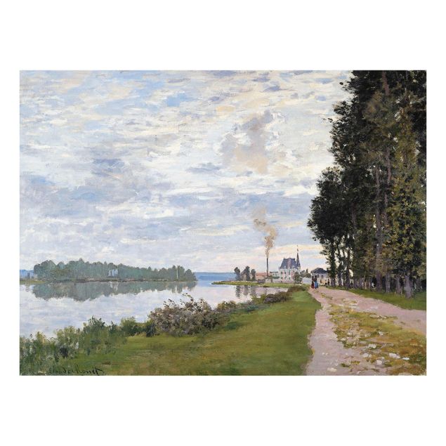 Glasbilder Landschaften Claude Monet - Ufer Argenteuil