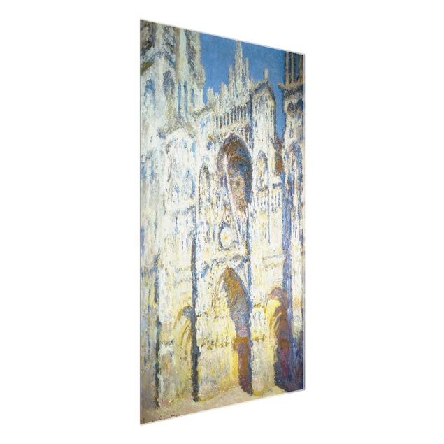 Glasbild Skyline Claude Monet - Kathedrale von Rouen