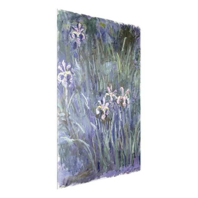 Blumen Glasbilder Claude Monet - Schwertlilien