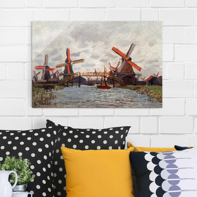 Bilder Impressionismus Claude Monet - Windmühlen Zaandam