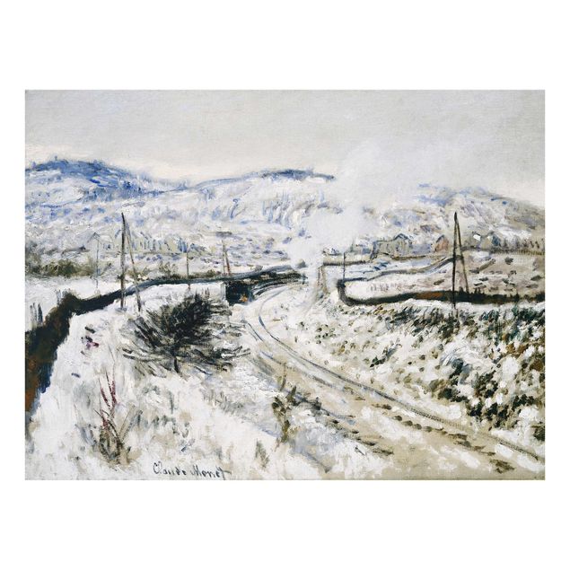 Wandbilder Berge Claude Monet - Zug im Schnee