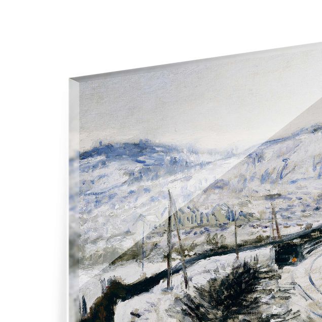 Glasbilder Natur Claude Monet - Zug im Schnee