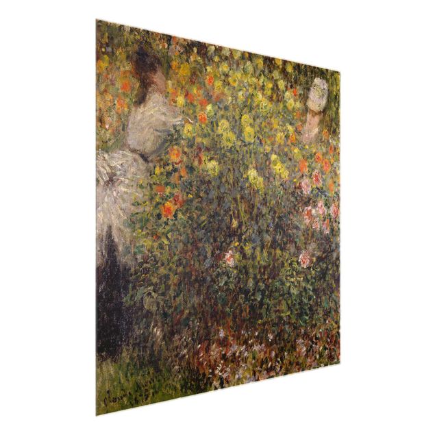 Glasbilder Blumen Claude Monet - Blumengarten