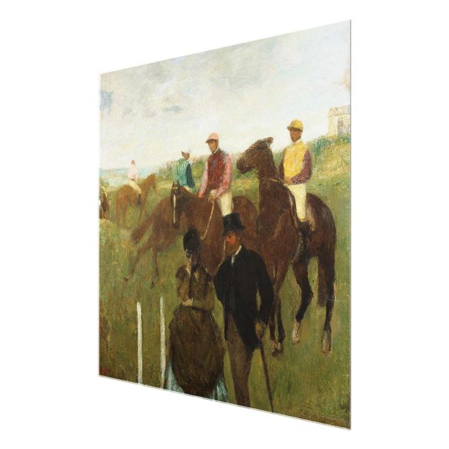 Wandbilder Modern Edgar Degas - Jockeys auf Rennbahn