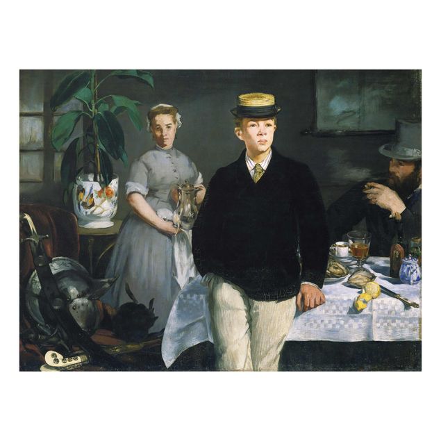 Wandbilder Portrait Edouard Manet - Frühstück im Atelier
