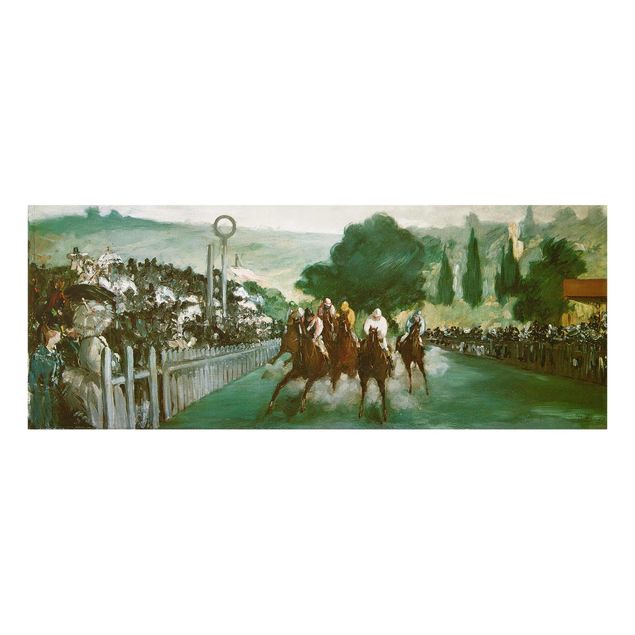 Glasbilder Tiere Edouard Manet - Pferderennen