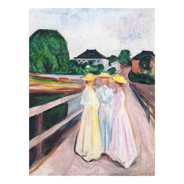 Wandbilder Kunstdrucke Edvard Munch - Drei Mädchen