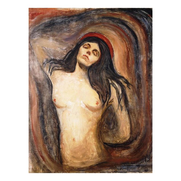 Glasbilder Akt & Erotik Edvard Munch - Madonna