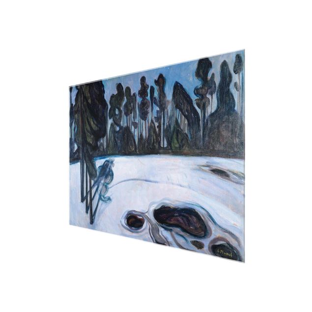 Wandbilder Glas Natur Edvard Munch - Sternennacht