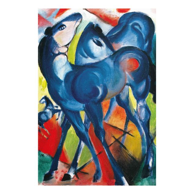 abstrakte Glasbilder Franz Marc - Die Blauen Fohlen