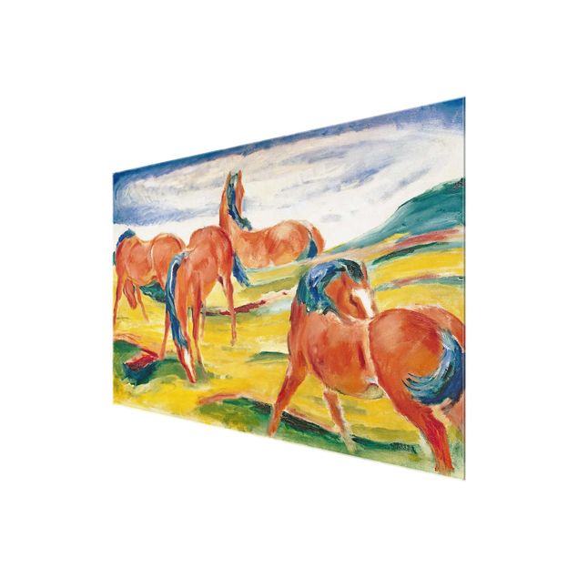 Wandbilder Modern Franz Marc - Weidende Pferde