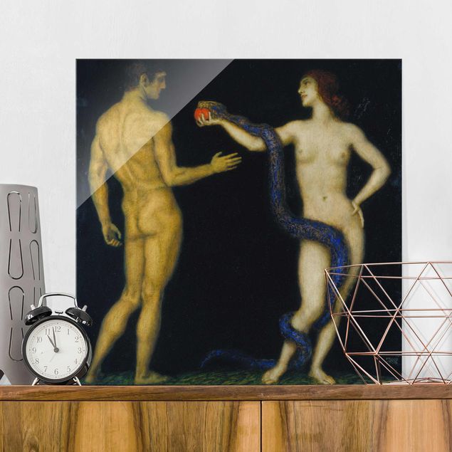 Bilder Art Deco Franz von Stuck - Adam und Eva