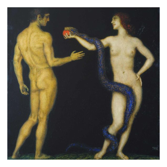 Wandbilder Kunstdrucke Franz von Stuck - Adam und Eva