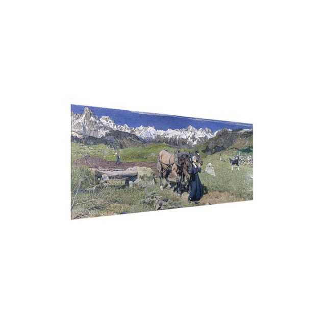Wandbilder Berge Giovanni Segantini - Frühling in den Alpen
