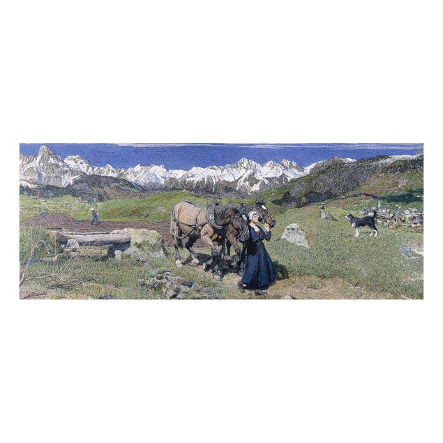 Wandbilder Landschaften Giovanni Segantini - Frühling in den Alpen