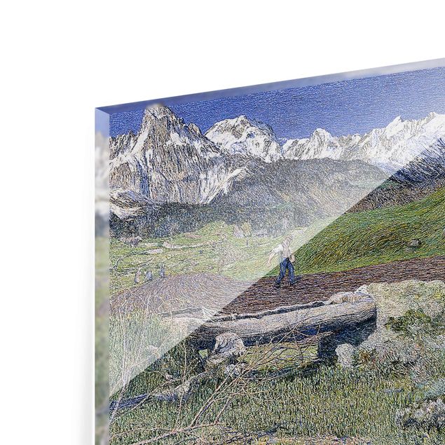 Wandbilder Kunstdrucke Giovanni Segantini - Frühling in den Alpen