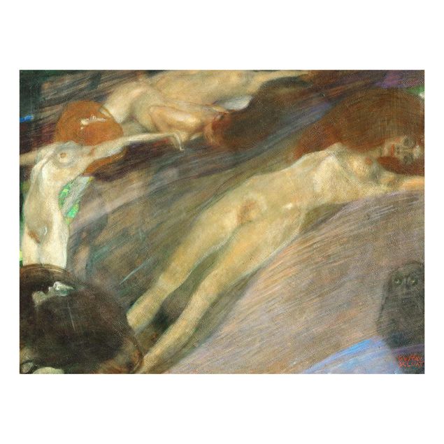 Wandbilder Akt & Erotik Gustav Klimt - Bewegtes Wasser