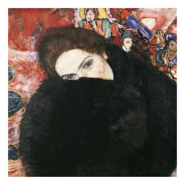 Wandbilder Portrait Gustav Klimt - Dame mit Muff