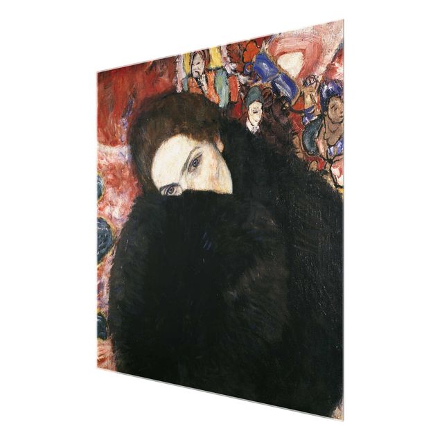 Wandbilder Modern Gustav Klimt - Dame mit Muff