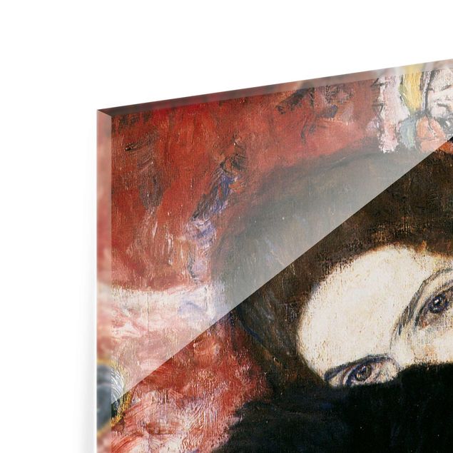 Wandbilder Schwarz Gustav Klimt - Dame mit Muff