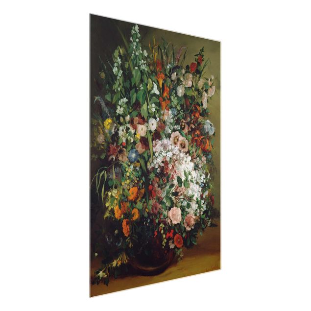 Kunststile Gustave Courbet - Blumenstrauß in Vase