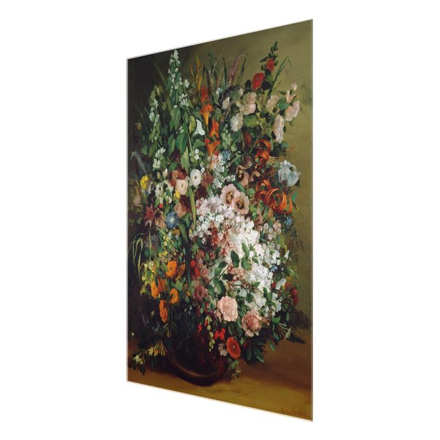 Wandbilder Floral Gustave Courbet - Blumenstrauß in Vase