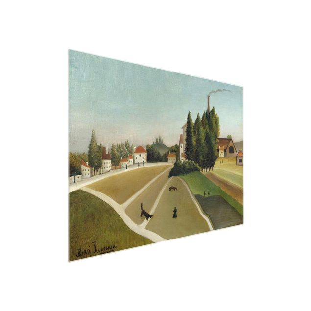 Wandbilder Modern Henri Rousseau - Landschaft mit Fabrik