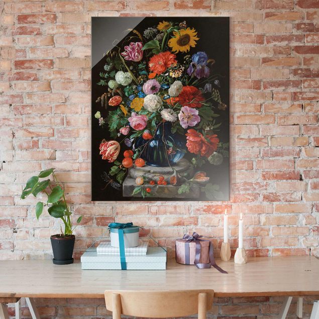 Wanddeko Küche Jan Davidsz de Heem - Glasvase mit Blumen