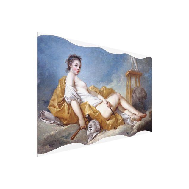 Wandbilder Kunstdrucke Jean Honoré Fragonard - Personifikation der Literatur