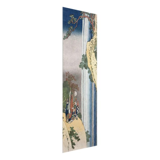 Glasbilder Wasserfälle Katsushika Hokusai - Der Dichter Rihaku
