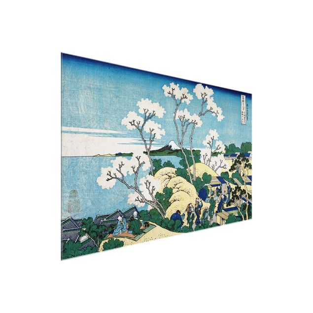 Wandbilder Glas Natur Katsushika Hokusai - Der Fuji von Gotenyama