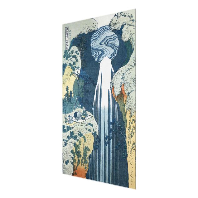 Wandbilder Kunstdrucke Katsushika Hokusai - Der Wasserfall von Amida