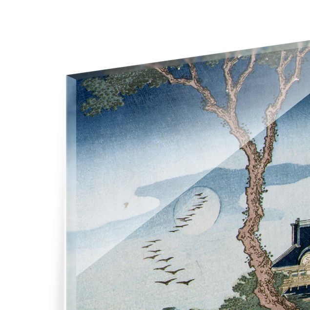 Wandbilder Blau Katsushika Hokusai - Bauernfamilie schlägt Wäsche