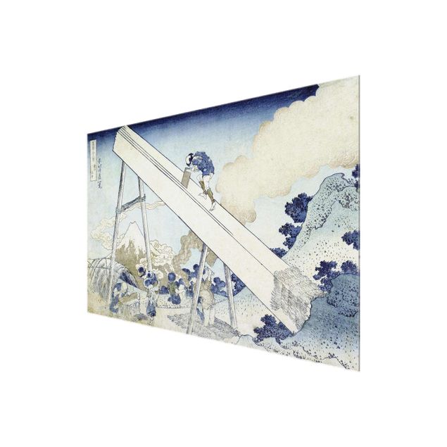 Wandbilder Glas Natur Katsushika Hokusai - In den Totomi Bergen