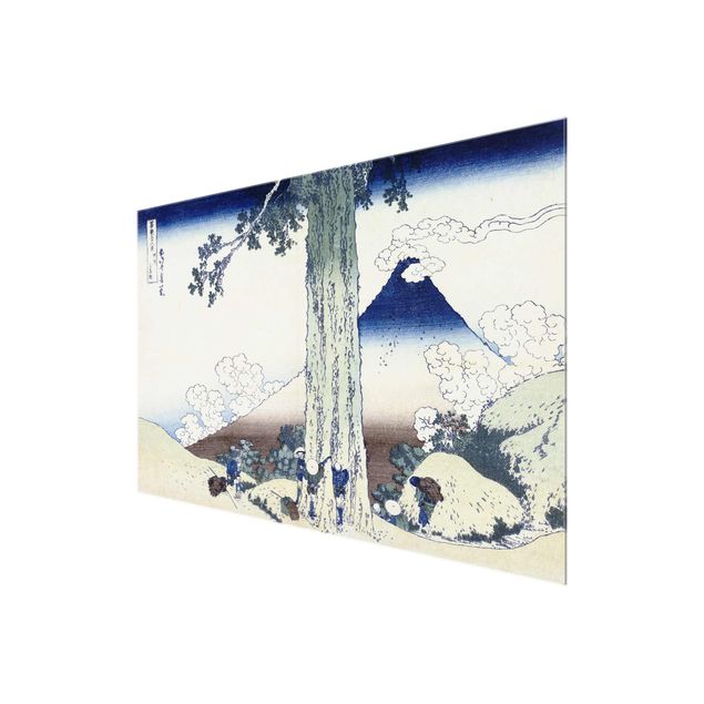 Wandbilder Glas Natur Katsushika Hokusai - Mishima Pass in der Provinz Kai