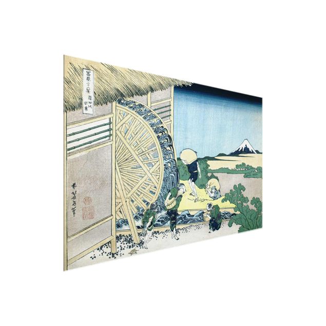 Wandbilder Modern Katsushika Hokusai - Wasserrad in Onden
