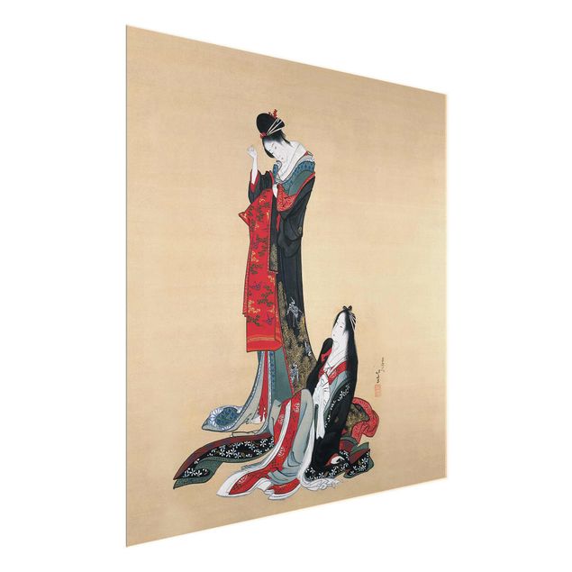 Wandbilder Portrait Katsushika Hokusai - Zwei Kurtisanen