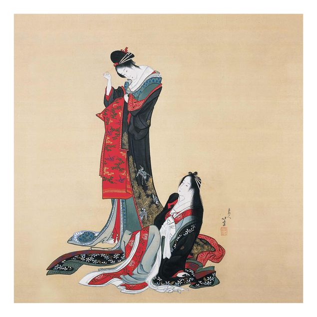 Wandbilder Modern Katsushika Hokusai - Zwei Kurtisanen