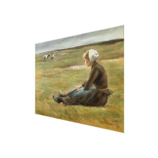 Wandbilder Modern Max Liebermann - Die Ziegenhirtin
