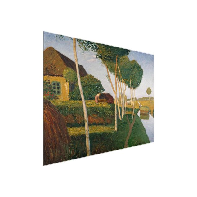 Wandbilder Landschaften Otto Modersohn - Heuernte im Moor