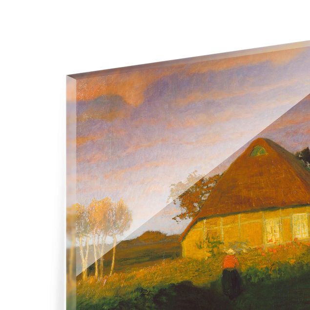 Wandbilder Natur Otto Modersohn - Moorkate im Abendsonnenschein