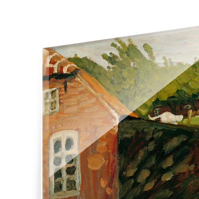 Wandbilder Natur Otto Modersohn - Rotes Haus mit Ställen