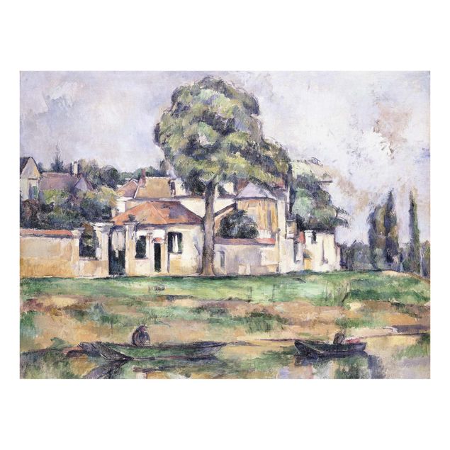 Glasbild Skyline Paul Cézanne - Ufer der Marne