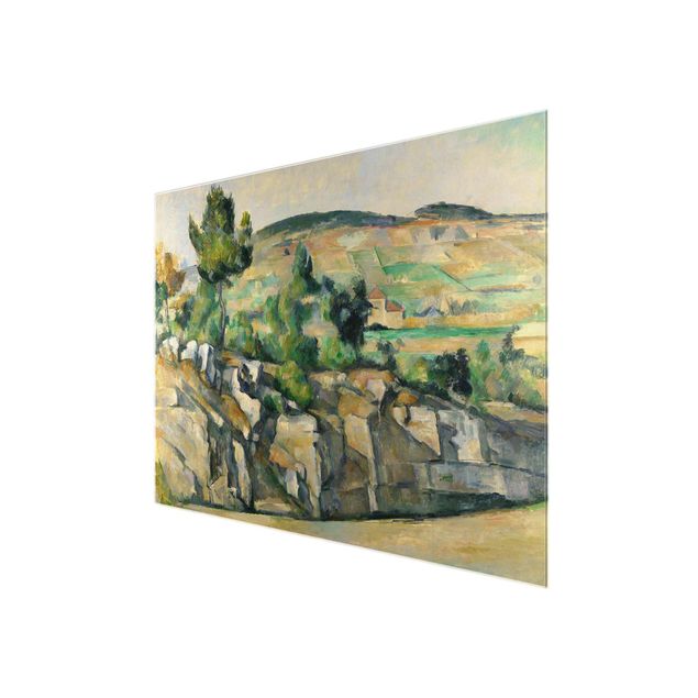 Glasbilder Landschaften Paul Cézanne - Hügelige Landschaft