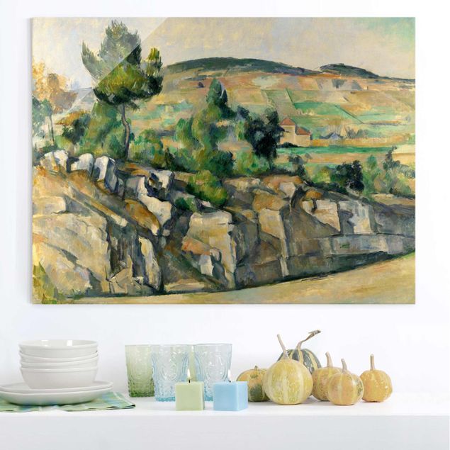 Küchen Deko Paul Cézanne - Hügelige Landschaft